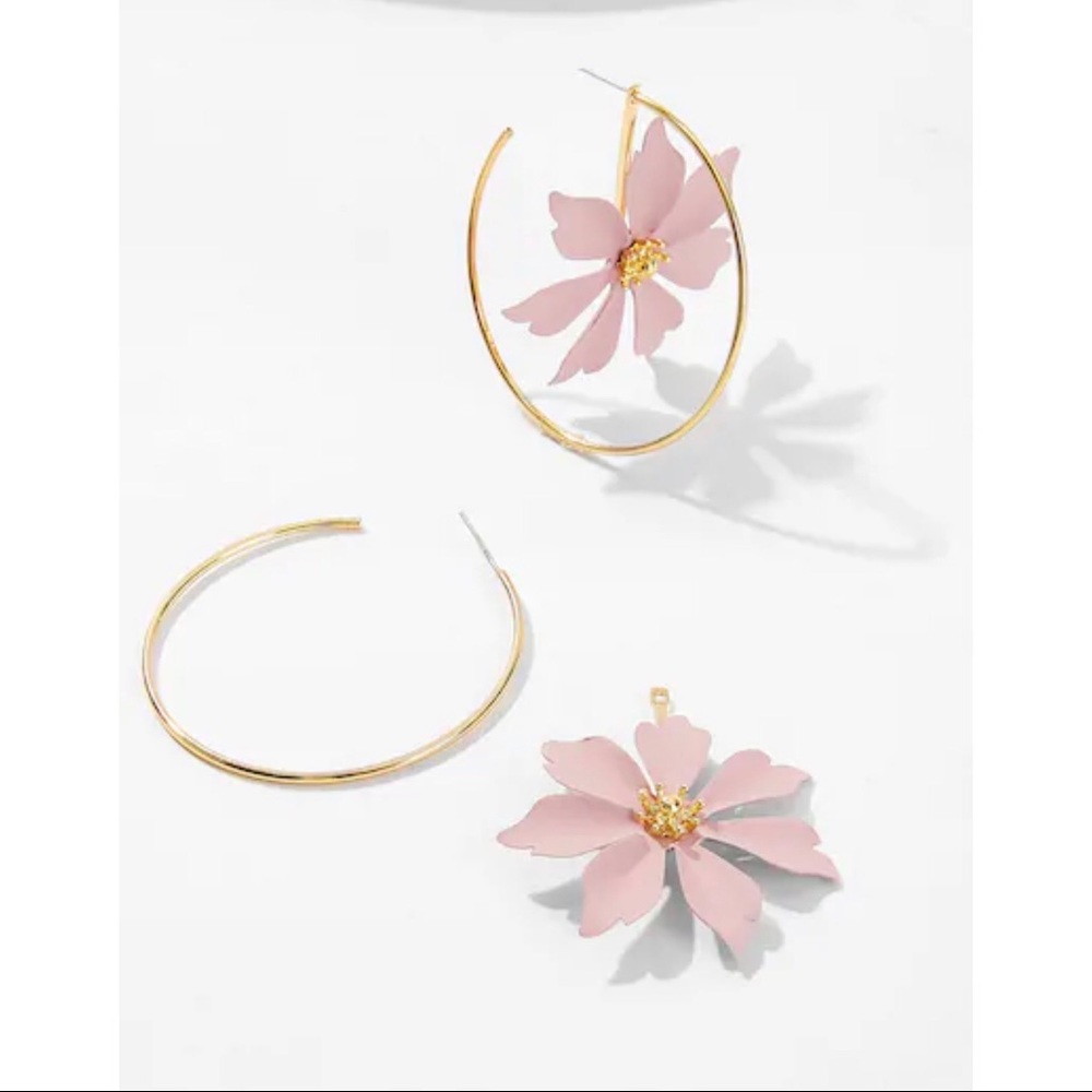 Dual Wear Flower Hoop Earrings